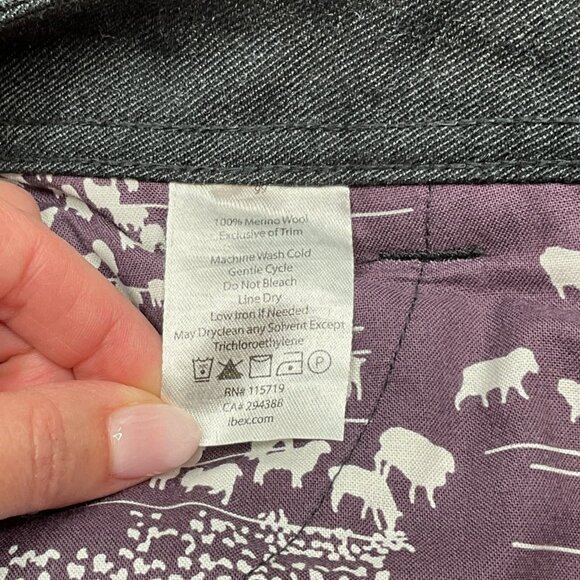 Ibex Gallatin Pants Charcoal Gray 100% Merino Wool Size Outdoor Hiking Size 38 - Picture 10 of 11